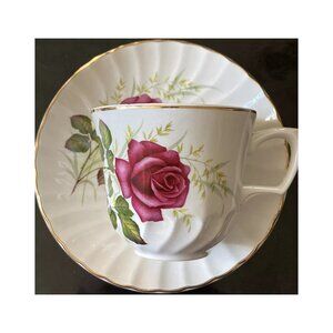 Ridgway Ironstone Anniversary Rose Tea Cup and Saucer